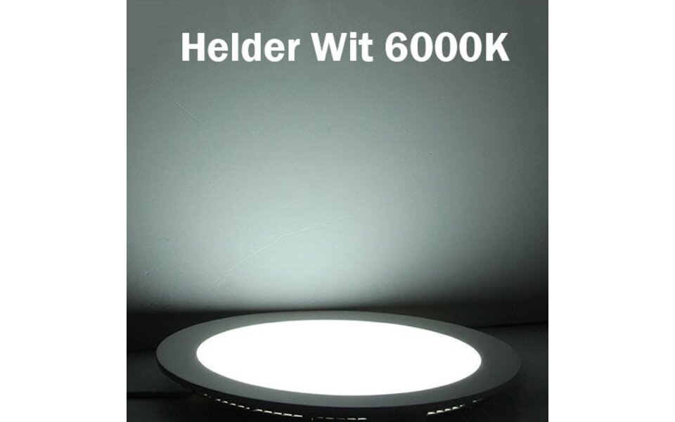 HLW LED LED Downlight - Opbouw Rond 18W - Helder/Koud Wit 6400K - Mat Wit Aluminium - Ø225mm