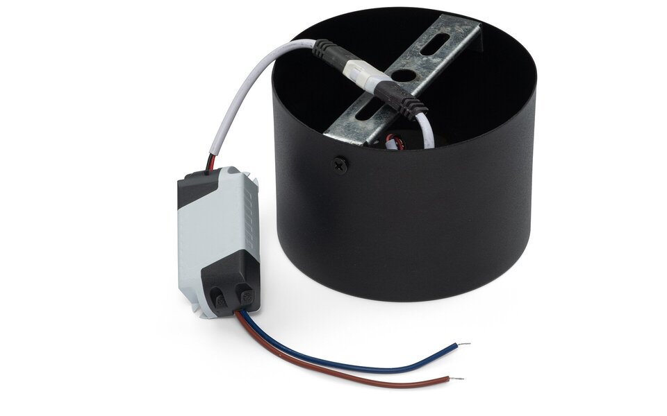 HLW LED LED Downlight - Opbouw Rond Hoog 5W - Natuurlijk Wit 4200K - Mat Zwart Aluminium - Ø105mm