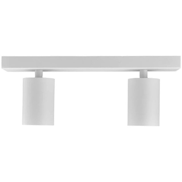 HLW LED LED Ceiling Spotlight - Brinton Betin - GU10 Fitting - 2 Lights - Round - Matte White - Tiltable - Aluminum