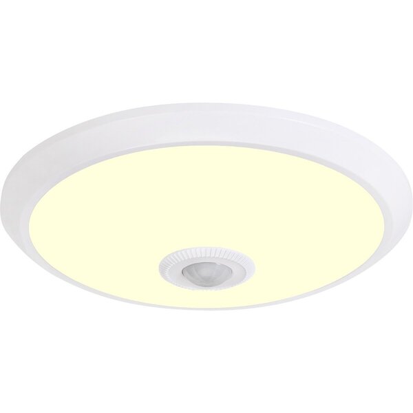 HLW LED LED Plafondlamp met Sensor + Dag en Nacht Sensor - Kozolux Crimpy - 20W 1500lm - Warm Wit 3000K - Opbouw - Rond - Wit HLW LED LED Plafondlamp met Sensor + Dag en Nacht Sensor - Kozolux Crimpy - 20W 1500lm - Warm Wit 3000K - Opbouw - Rond - Wit