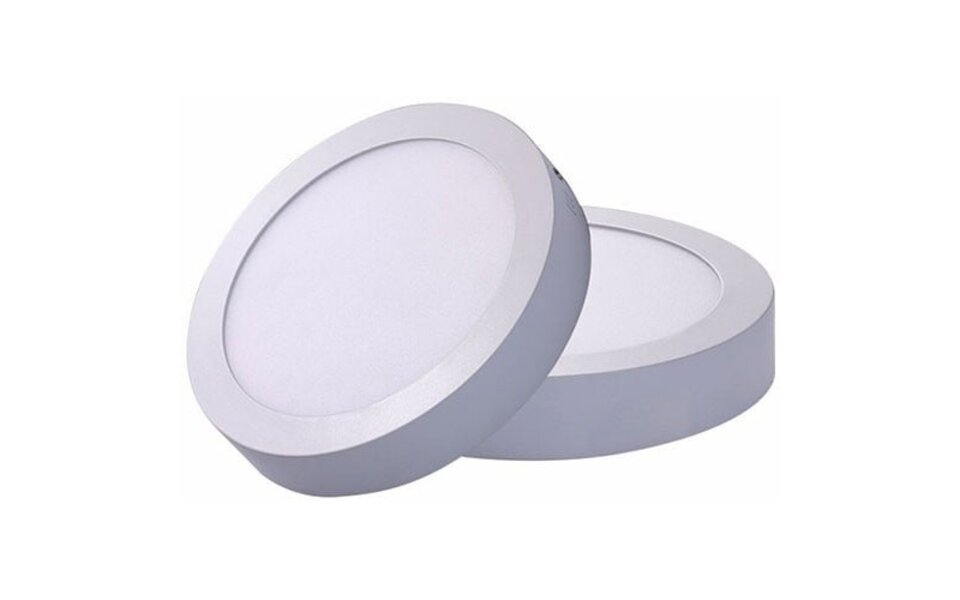 HLW LED LED Downlight - Surface Mounted Round 12W - Natural White 4200K - Matte White Aluminum - Ø160mm
