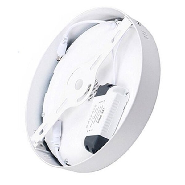 HLW LED LED Downlight - Opbouw Rond 12W - Natuurlijk Wit 4200K - Mat Wit Aluminium - Ø160mm