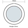 HLW LED LED Downlight - Surface Mounted Round 12W - Natural White 4200K - Matte White Aluminum - Ø160mm