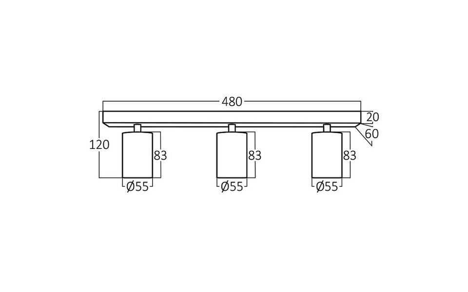 HLW LED LED Ceiling Spotlight - Brinton Betin - GU10 Fitting - 3-light - Round - Matte White - Tiltable - Aluminum HLW LED LED Ceiling Spotlight - Brinton Betin - GU10 Fitting - 3-light - Round - Matte White - Tiltable - Aluminum