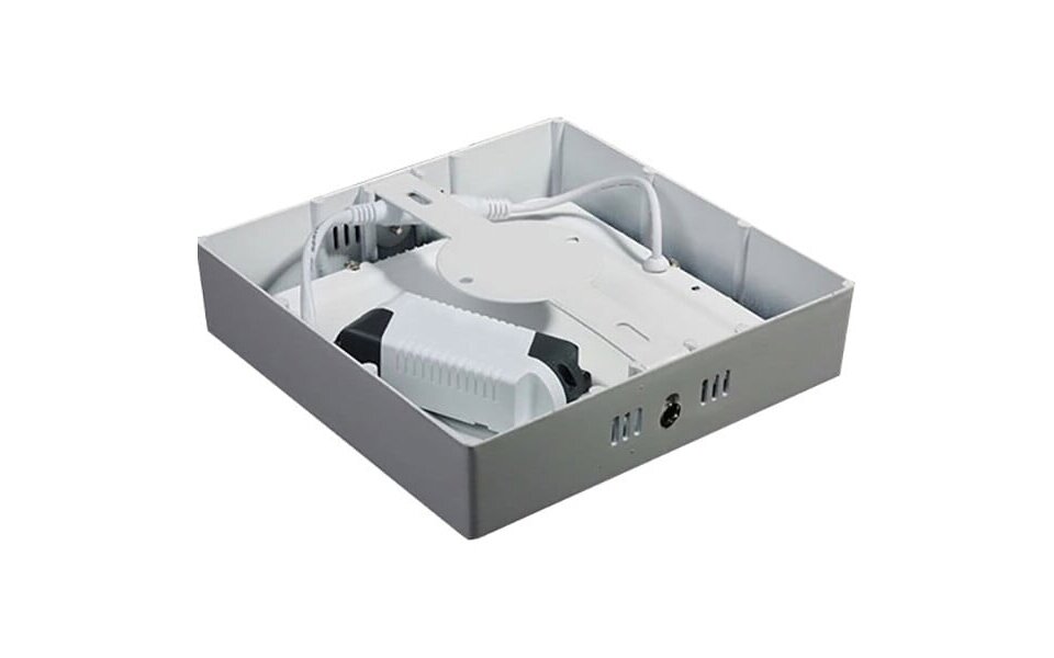 HLW LED LED Downlight - Opbouw Vierkant 12W - Warm Wit 3000K - Mat Wit Aluminium - 170mm HLW LED LED Downlight - Opbouw Vierkant 12W - Warm Wit 3000K - Mat Wit Aluminium - 170mm