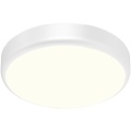 LED Plafondlamp met Sensor + Dag en Nacht Sensor - Brinton Gruna - 20W 2000lm - Natuurlijk Wit 4000K - IP54 - Opbouw - Rond - Wit