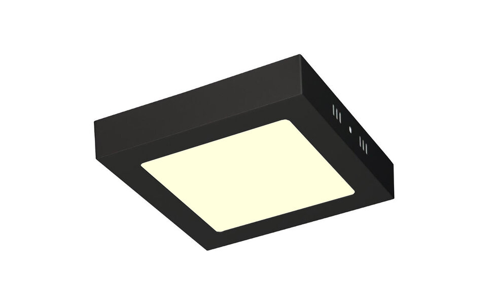 HLW LED LED Downlight - 12W - Warm White 3000K - Matte Black - Surface Mounted - Square - Aluminum - 170mm HLW LED LED Downlight - 12W - Warm White 3000K - Matte Black - Surface Mounted - Square - Aluminum - 170mm