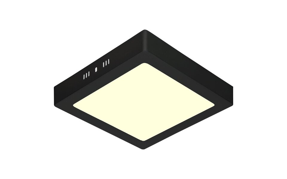 HLW LED LED Downlight - 18W - Warm White 3000K - Matte Black - Surface Mounted - Square - Aluminum - 225mm