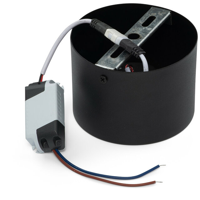 HLW LED LED Downlight 6 Pack - Opbouw Rond Hoog 5W - Natuurlijk Wit 4200K - Mat Zwart Aluminium - Ø105mm HLW LED LED Downlight 6 Pack - Opbouw Rond Hoog 5W - Natuurlijk Wit 4200K - Mat Zwart Aluminium - Ø105mm