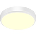 LED Plafondlamp met Sensor + Dag en Nacht Sensor - Brinton Gruna - 20W 2000lm - Warm Wit 3000K - IP54 - Opbouw - Rond - Wit