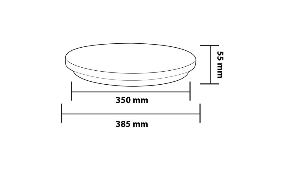HLW LED LED Plafondlamp - Elotra - Opbouw Rond 36W - Helder/Koud Wit 6400K - Mat Wit Aluminium - Ø350mm HLW LED LED Plafondlamp - Elotra - Opbouw Rond 36W - Helder/Koud Wit 6400K - Mat Wit Aluminium - Ø350mm
