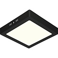 LED Downlight - 18W - Natural White 4200K - Matte Black - Surface Mounted - Square - Aluminum - 225mm