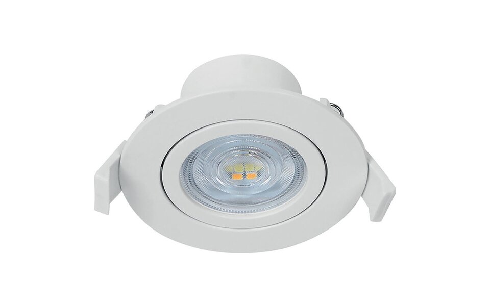 HLW LED LED Recessed Spotlight - Brinton - 7W 630lm 38D - Dimmable - 830 Warm White 3000K - Round - White HLW LED LED Recessed Spotlight - Brinton - 7W 630lm 38D - Dimmable - 830 Warm White 3000K - Round - White