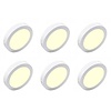 LED downlight set of 6 12W 840lm 3000K Ø170mm matte white