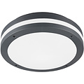 LED Ceiling Light - Trion Keraly - Surface Mounted Round - Motion Sensor - Waterproof - 12W - Matte Anthracite - Plastic LED Ceiling Light - Trion Keraly - Surface Mounted Round - Motion Sensor - Waterproof - 12W - Matte Anthracite - Plastic