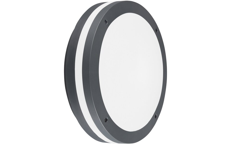 HLW LED LED Ceiling Light - Trion Keraly - Surface Mounted Round - Motion Sensor - Waterproof - 12W - Matte Anthracite - Plastic HLW LED LED Ceiling Light - Trion Keraly - Surface Mounted Round - Motion Sensor - Waterproof - 12W - Matte Anthracite - Plastic