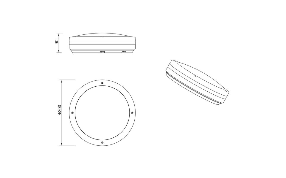 HLW LED LED Ceiling Light - Trion Keraly - Surface Mounted Round - Motion Sensor - Waterproof - 12W - Matte Anthracite - Plastic HLW LED LED Ceiling Light - Trion Keraly - Surface Mounted Round - Motion Sensor - Waterproof - 12W - Matte Anthracite - Plastic