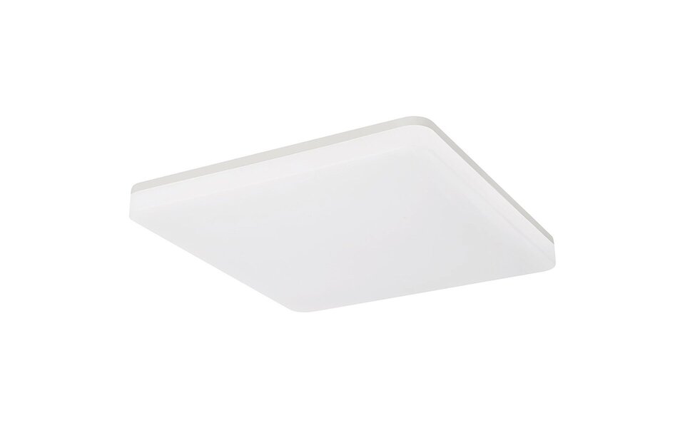 HLW LED LED Ceiling Light - Ceiling Lighting - Bathroom Light - Andres - Surface Mounted Square 30W - Waterproof IP54 - Bright/Cool White 6400K - Matte White - Plastic