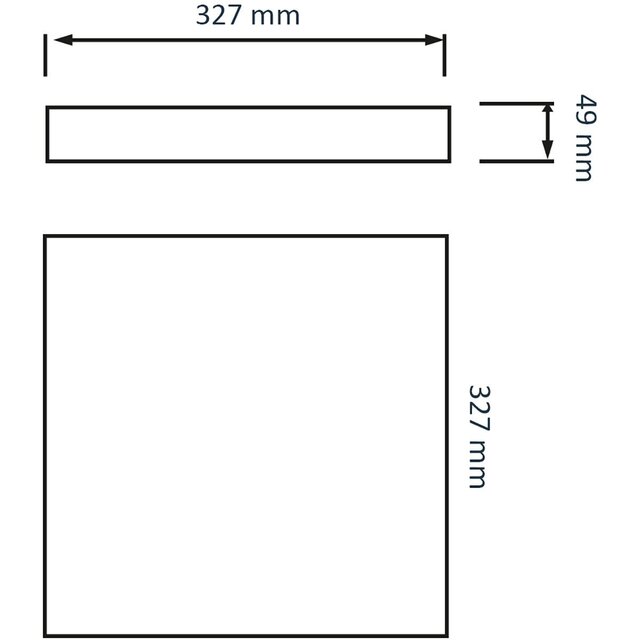 HLW LED LED Ceiling Light - Ceiling Lighting - Bathroom Light - Andres - Surface Mounted Square 30W - Waterproof IP54 - Bright/Cool White 6400K - Matte White - Plastic