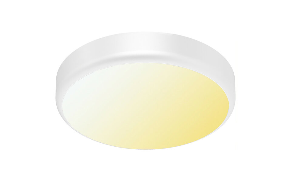 HLW LED LED Ceiling Light with Sensor + Day and Night Sensor - Brinton Gruna - 20W 2000lm - Adjustable Light Color CCT - IP54 - Surface Mounted - Round - White HLW LED LED Ceiling Light with Sensor + Day and Night Sensor - Brinton Gruna - 20W 2000lm - Adjustable Light Color CCT - IP54 - Surface Mounted - Round - White
