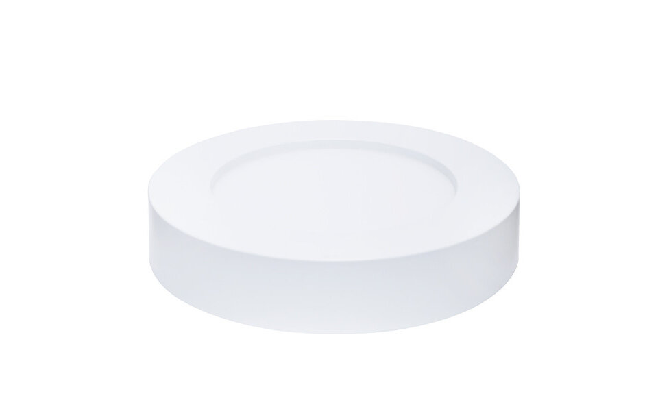 HLW LED LED Downlight Pro - Aigi - Surface-mounted Round 18W - Bright/Cool White 6000K - Matt White - Ø227mm