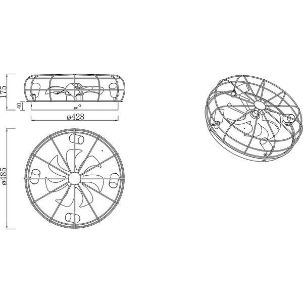 HLW LED LED Plafondlamp met Ventilator - Plafondventilator - Trion Turbind - E27 Fitting - Afstandsbediening - Rond - Mat Zwart/Bruin - Aluminium HLW LED LED Plafondlamp met Ventilator - Plafondventilator - Trion Turbind - E27 Fitting - Afstandsbediening - Rond - Mat Zwart/Bruin - Aluminium