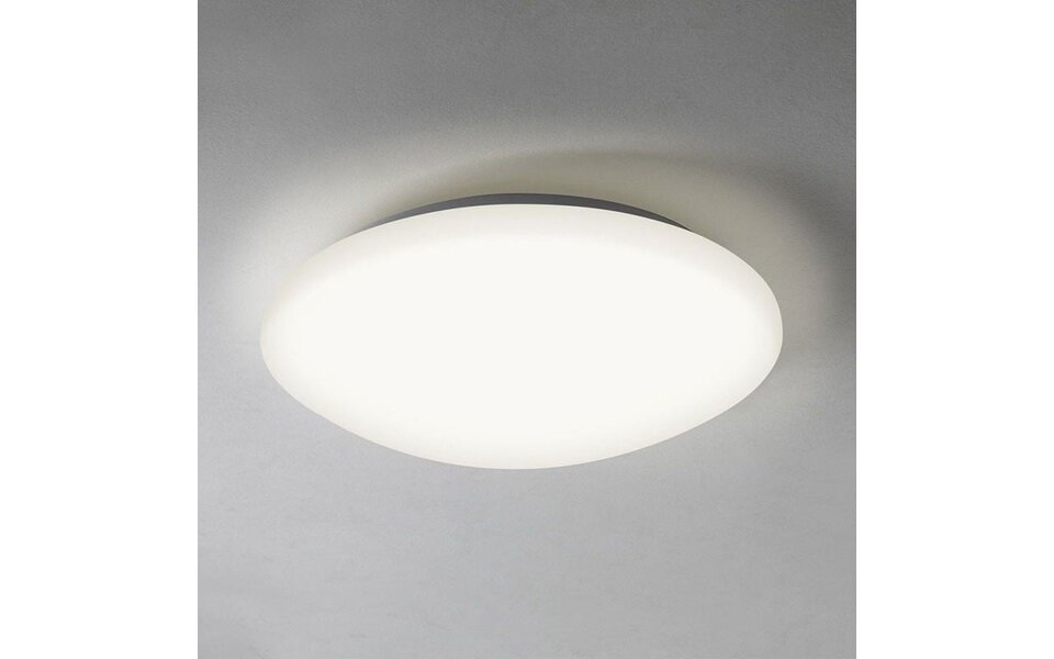 HLW LED LED Ceiling Light - Basic - Surface Mounted Round 15W - Bright/Cool White 6400K - Matte White Aluminum - Ø230mm