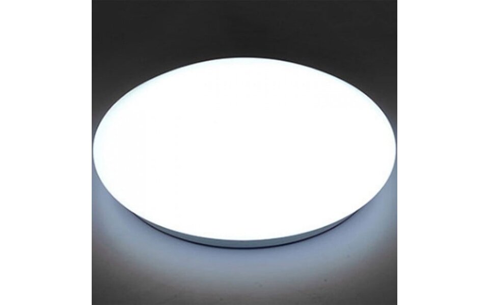 HLW LED LED Ceiling Light - Basic - Surface Mounted Round 15W - Bright/Cool White 6400K - Matte White Aluminum - Ø230mm