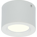 LED Downlight - Surface Mounted Round High 5W - Natural White 4200K - Matte White Aluminum - Ø105mm