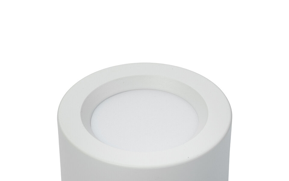 HLW LED LED Downlight - Surface Mounted Round High 5W - Natural White 4200K - Matte White Aluminum - Ø105mm