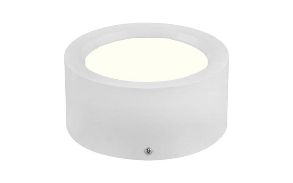 HLW LED LED Downlight - Surface Mounted Round High 5W - Natural White 4200K - Matte White Aluminum - Ø105mm