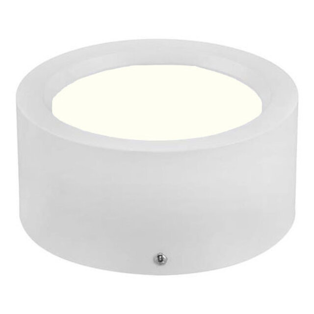 HLW LED LED Downlight - Opbouw Rond Hoog 10W - Natuurlijk Wit 4200K - Mat Wit Aluminium - Ø140mm