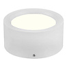 HLW LED LED Downlight - Surface Mounted Round High 10W - Natural White 4200K - Matt White Aluminum - Ø140mm