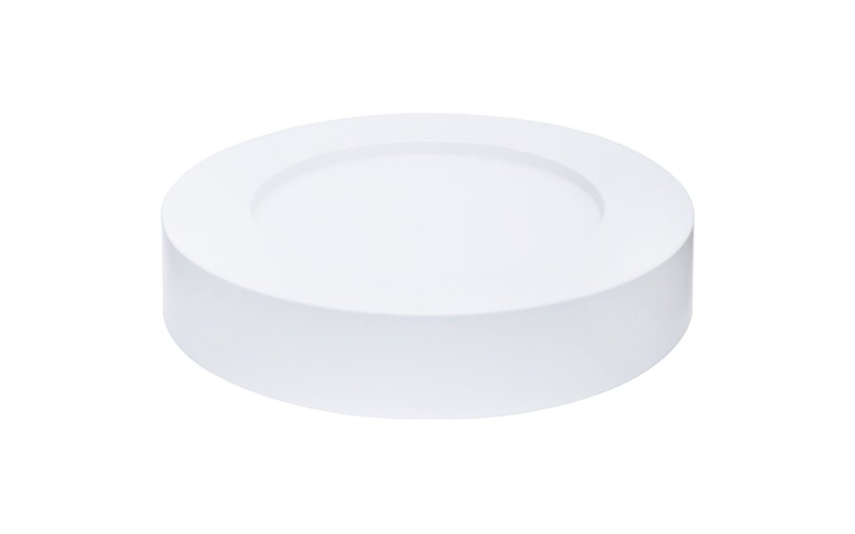 HLW LED LED Downlight Slim Pro - Aigi Strilo - Surface Mounted Round 6W - Bright/Cool White 6000K - Matt White - Plastic