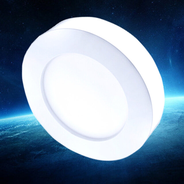 HLW LED LED Downlight Slim Pro - Aigi Strilo - Opbouw Rond 6W - Helder/Koud Wit 6000K - Mat Wit - Kunststof