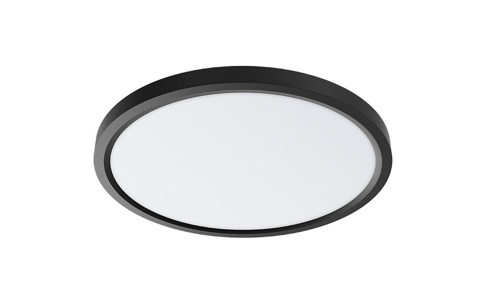 HLW LED LED Plafondlamp - Brinton Jin - 36W 3960lm - 840 Natuurlijk Wit 4000K - Ø400 mm - Opbouw - Rond - Zwart