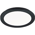 LED Ceiling Light - Bathroom Light - Trion Camy - Surface Mounted Round 13W - Splashproof IP44 - Dimmable - Warm White 3000K - Matte Black