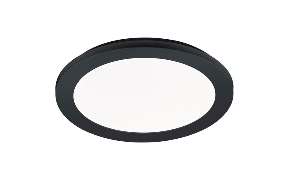 HLW LED LED Plafondlamp - Badkamerlamp - Trion Camy - Opbouw Rond 13W - Spatwaterdicht IP44 - Dimbaar - Warm Wit 3000K - Mat Zwart