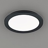 ronde mat zwarte dimbare LED plafondlamp 13W 1500 lumen 3000K IP44 geschikt voor badkamer