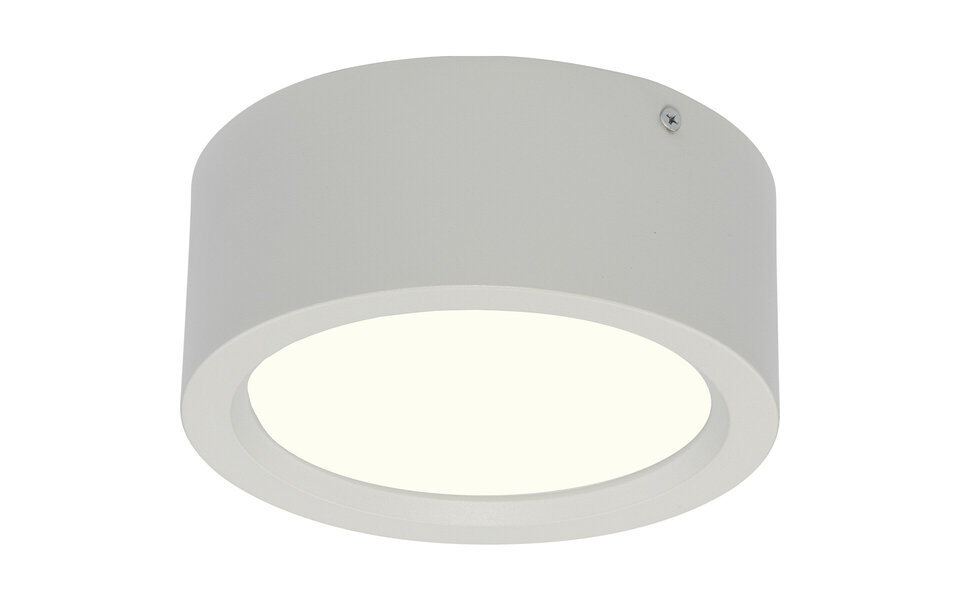 HLW LED LED Downlight - Surface Mounted Round High 15W - Natural White 4200K - Matte White Aluminum - Ø180mm