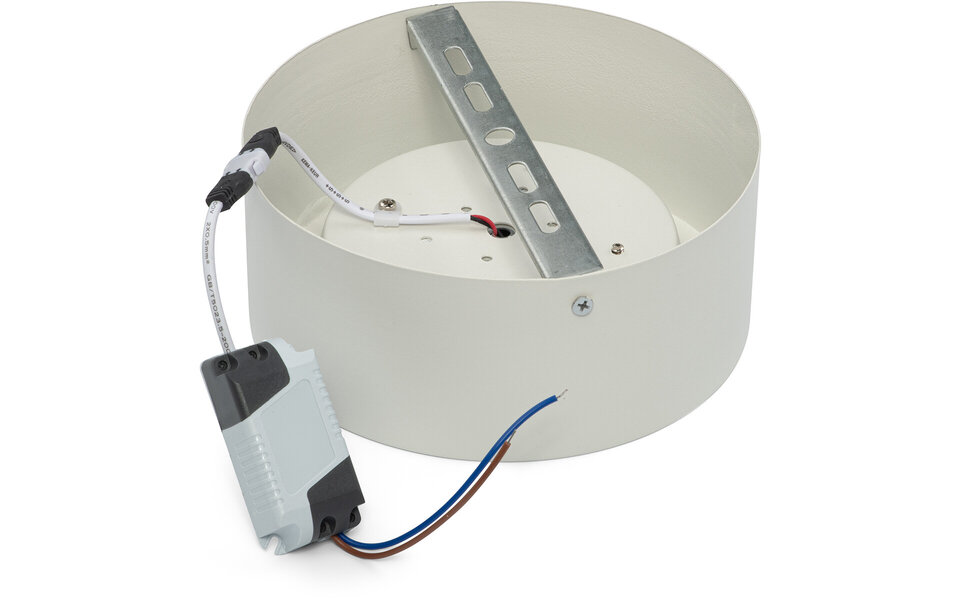 HLW LED LED Downlight - Surface Mounted Round High 15W - Natural White 4200K - Matte White Aluminum - Ø180mm