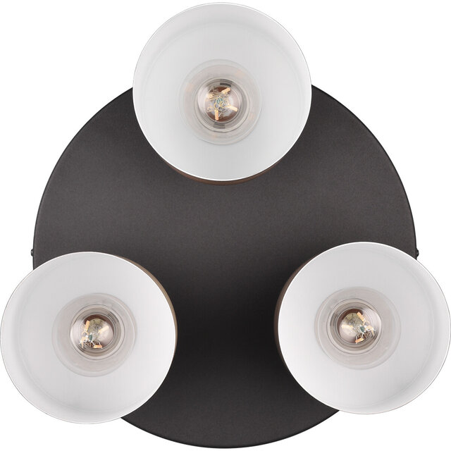 HLW LED LED Plafondlamp - Plafondverlichting - Trion Agido - E27 Fitting - 3-lichts - Zwart met Multicolor Lampenkap HLW LED LED Plafondlamp - Plafondverlichting - Trion Agido - E27 Fitting - 3-lichts - Zwart met Multicolor Lampenkap
