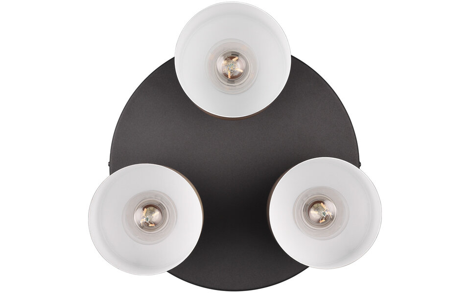 HLW LED LED Plafondlamp - Plafondverlichting - Trion Agido - E27 Fitting - 3-lichts - Zwart met Multicolor Lampenkap HLW LED LED Plafondlamp - Plafondverlichting - Trion Agido - E27 Fitting - 3-lichts - Zwart met Multicolor Lampenkap