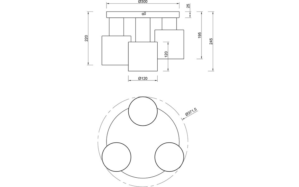 HLW LED LED Plafondlamp - Plafondverlichting - Trion Agido - E27 Fitting - 3-lichts - Zwart met Multicolor Lampenkap HLW LED LED Plafondlamp - Plafondverlichting - Trion Agido - E27 Fitting - 3-lichts - Zwart met Multicolor Lampenkap