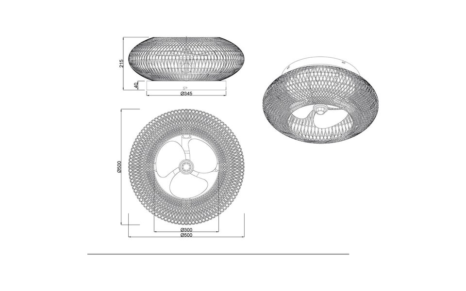 HLW LED LED Plafondlamp met Ventilator - Plafondventilator - Trion Lari - E27 fitting - Afstandsbediening - Rond - Bruin - Papier HLW LED LED Plafondlamp met Ventilator - Plafondventilator - Trion Lari - E27 fitting - Afstandsbediening - Rond - Bruin - Papier