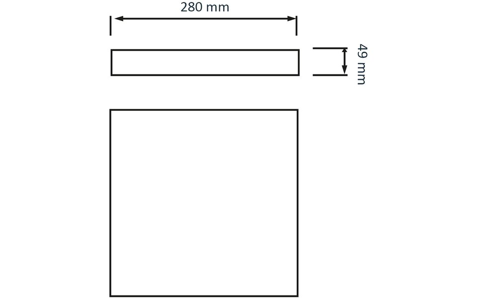 HLW LED LED Ceiling Lamp - Ceiling Lighting - Bathroom Lamp - Andres - Surface Mounted Square 20W - Waterproof IP54 - Bright/Cool White 6400K - Matte White - Plastic