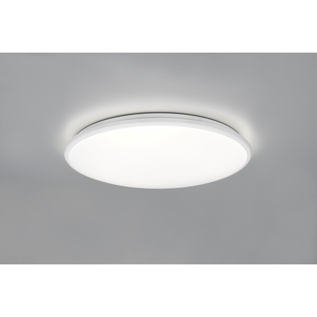 HLW LED LED Ceiling Lamp - Ceiling Lighting - Trion Lombis - 34W - Natural White 4000K - Dimmable - Round - Matte White - Plastic