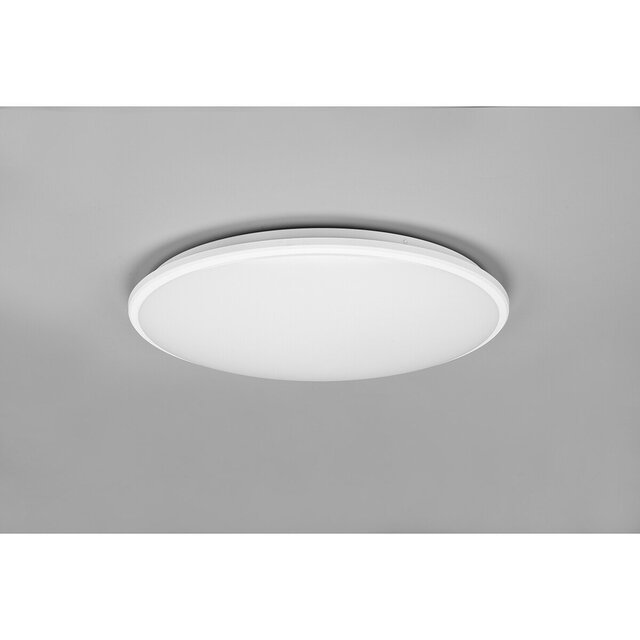 HLW LED LED Plafondlamp - Plafondverlichting - Trion Lombis - 34W - Natuurlijk Wit 4000K - Dimbaar - Rond - Mat Wit - Kunststof