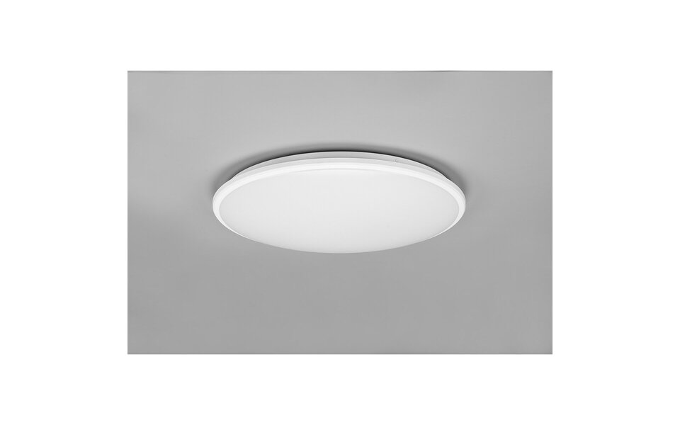 HLW LED LED Plafondlamp - Plafondverlichting - Trion Lombis - 34W - Natuurlijk Wit 4000K - Dimbaar - Rond - Mat Wit - Kunststof