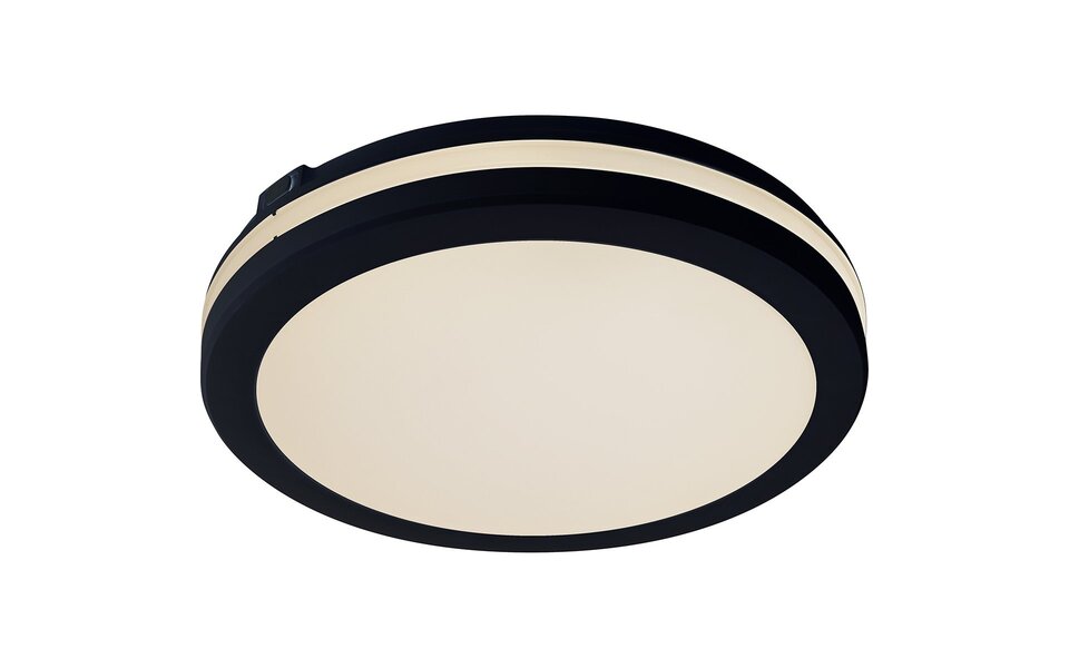 HLW LED LED Plafondlamp - Kozolux Scarly - 30W 2700lm - Natuurlijk Wit 4200K - IP65 - Rond - Zwart
